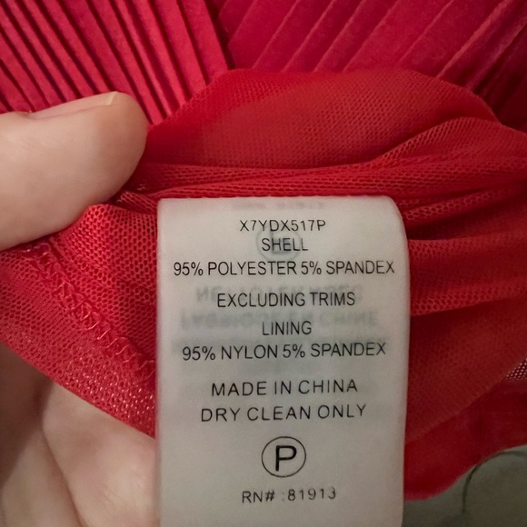 Anthropologie | Tracey Reese Red Pleated Midi Dress - Picture 8 of 9